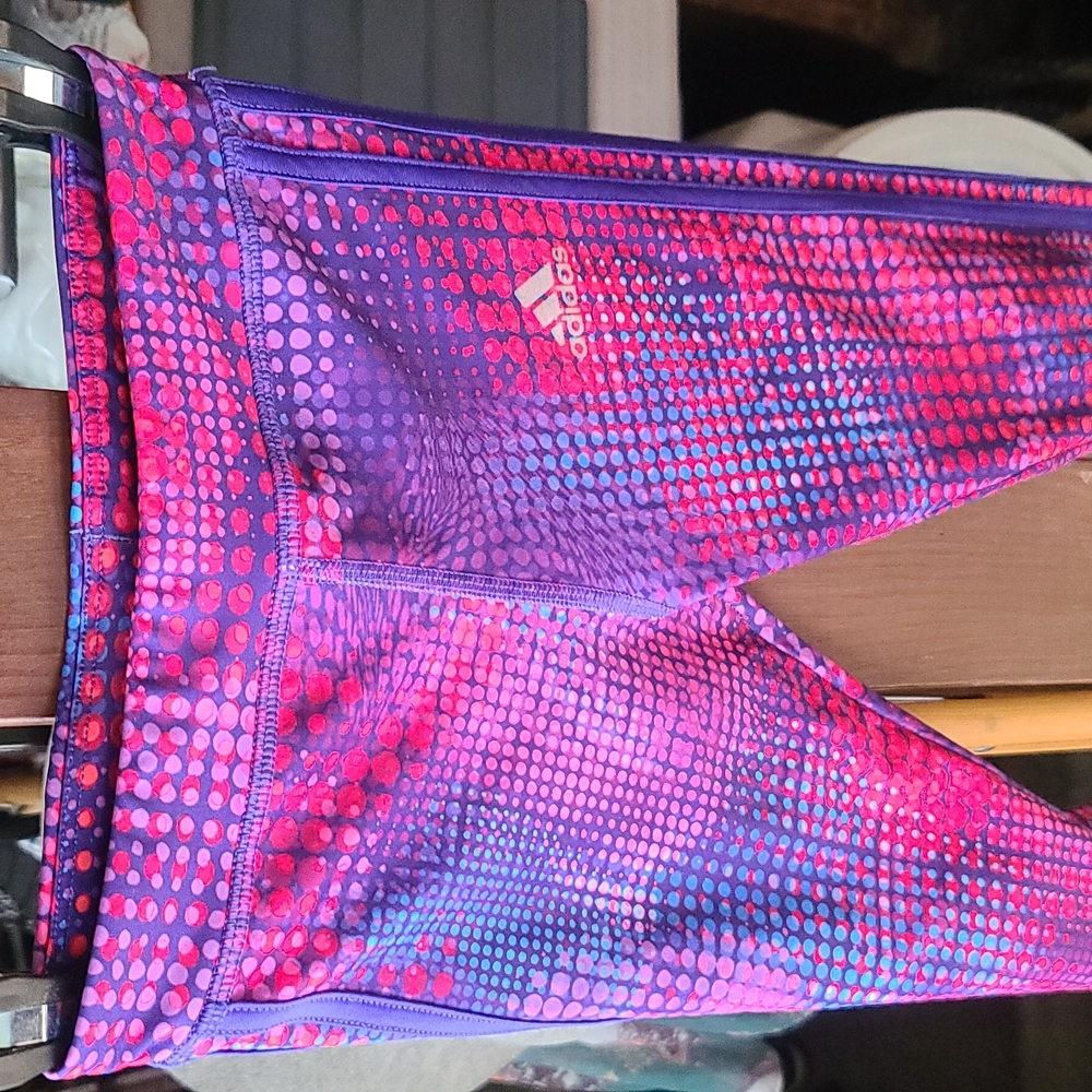 Fushia Adidas active leggings sz 6x girls - Picture 3 of 7